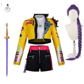 Huntrix Kinder Mädchen Kpop Demon Hunters Rumi Cosplay Kostüm Halloween Karneval Party Anzug